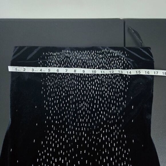 VTG Scott McClintock Womens Embellished Velvet Maxi Dress Sz 12 Black Vamp Glam - Picture 6 of 7